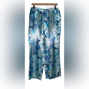 Amoureus‎  Women 18/20 Satin Floral Elastic Waist Pajama Bottom Loungewear